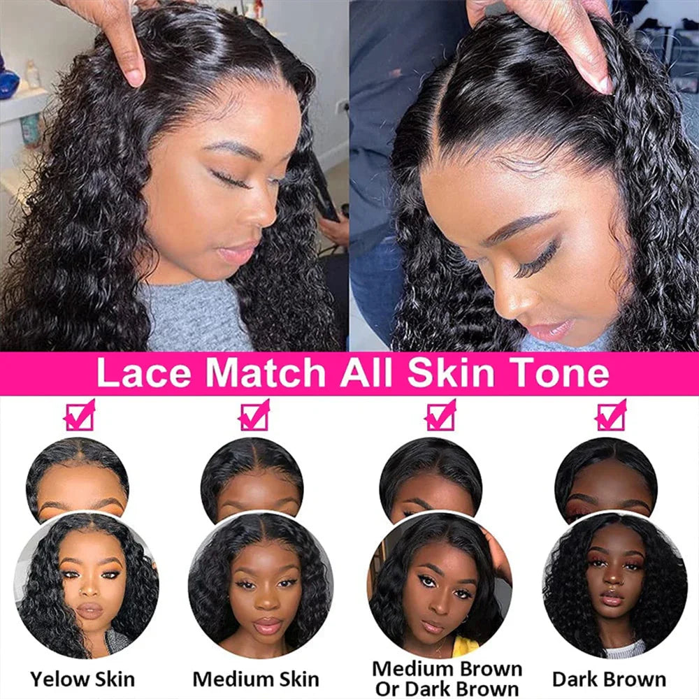 Wave Frontal 13x6 Hd Lace Wig Human Hair For Black Women Deep Wave Remy Human Hair Black Blonde Wig Loose Deep Preplucked