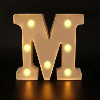 Alphabet LED Night Lights Number Letter Lamp 16cm