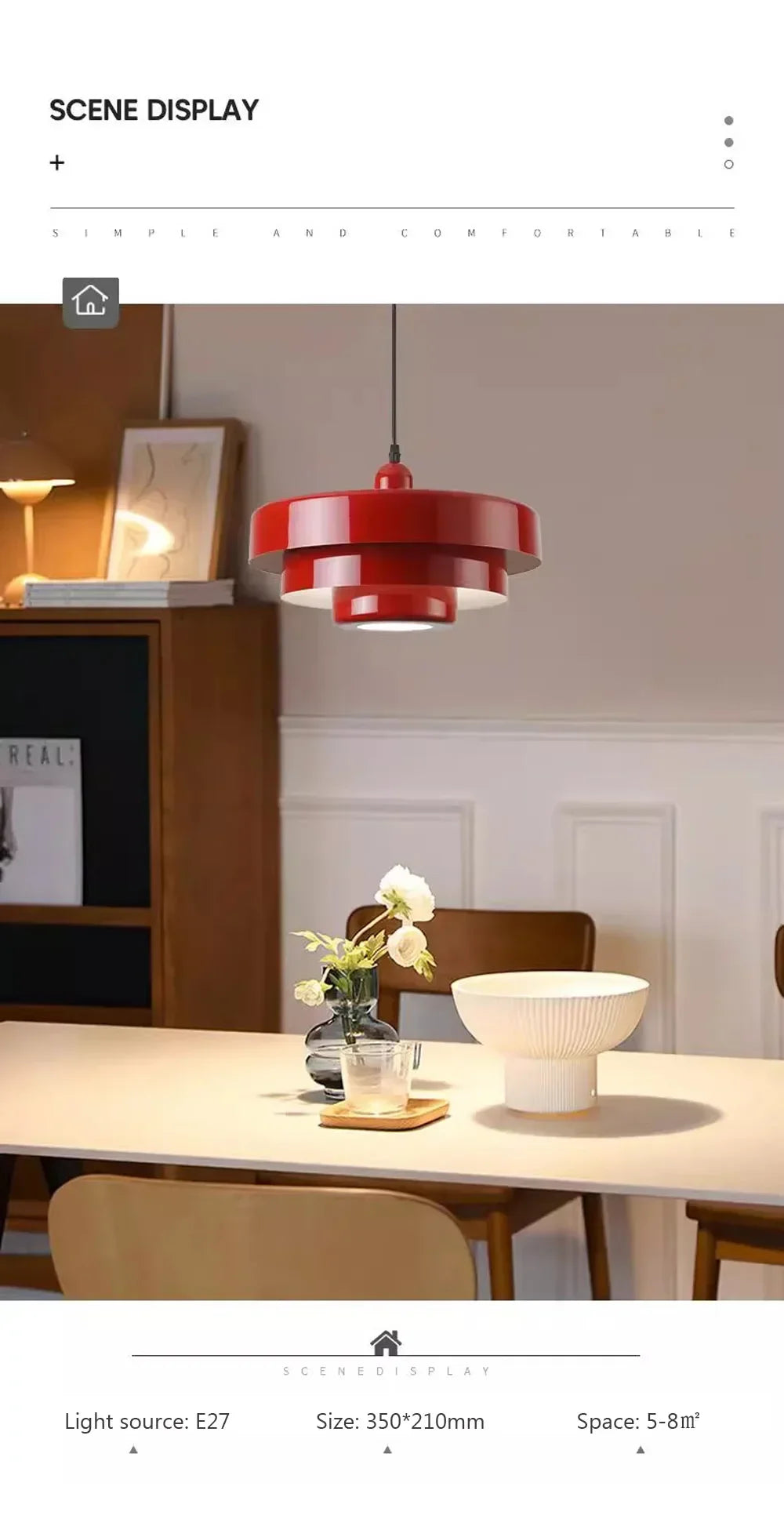 Nordic Pendant Light – Modern Aluminum Ceiling Lamp for Home & Dining