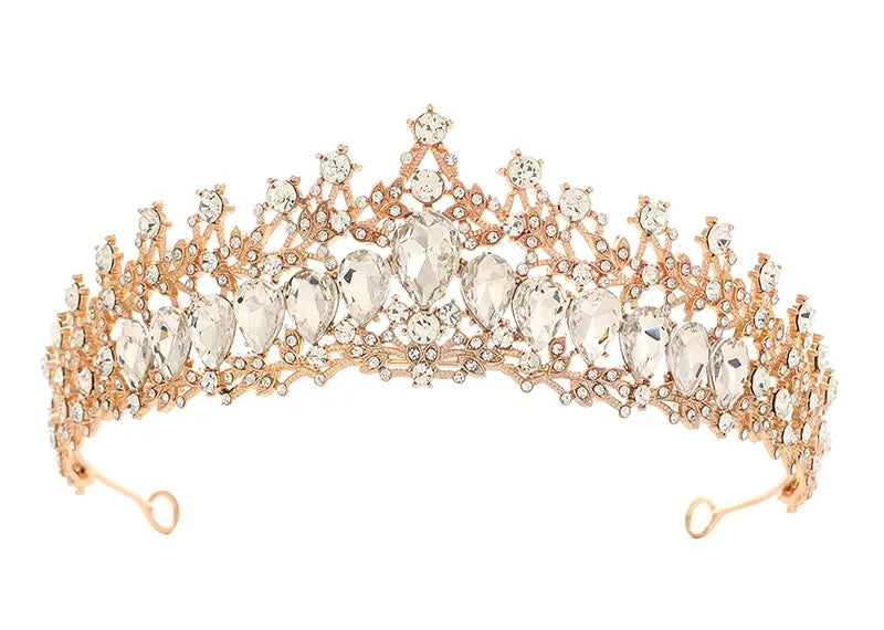 Fashion Gold Silver Color Crystal Rhinestone Tiara And Crowns For Princess Women Diadems Bridal Wedding Hair Accessories