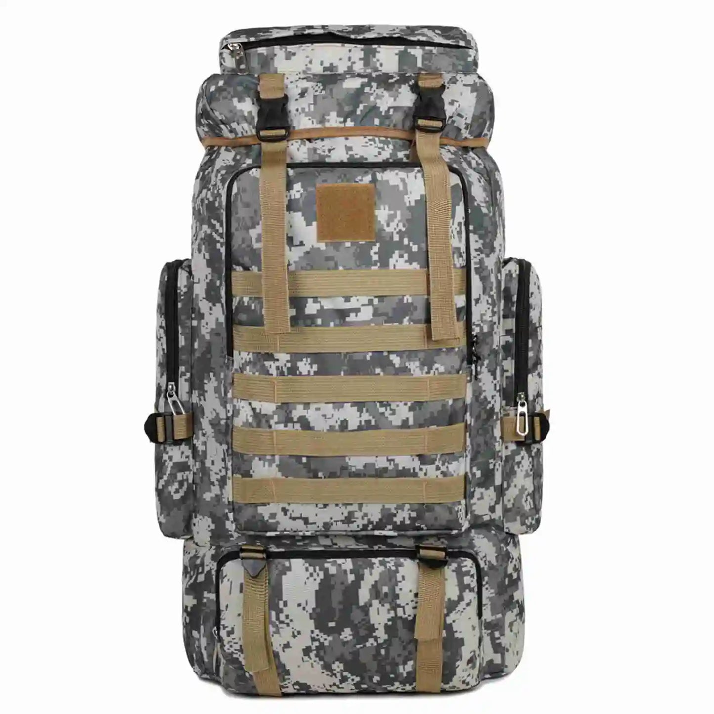Large Capacity Hiking Backpack Outdoor Camping Rucksack Canvas Trekking Backpack