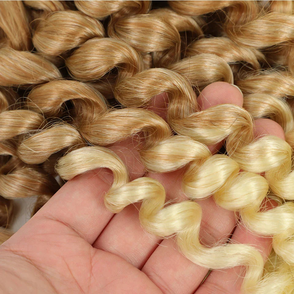 Ombre Jumpy Red Ginger Wand Curls Crochet Hair 1B 27 30 350 613 Purple Grey Colors jamaican twist braiding Hair 20 Strands/Pack