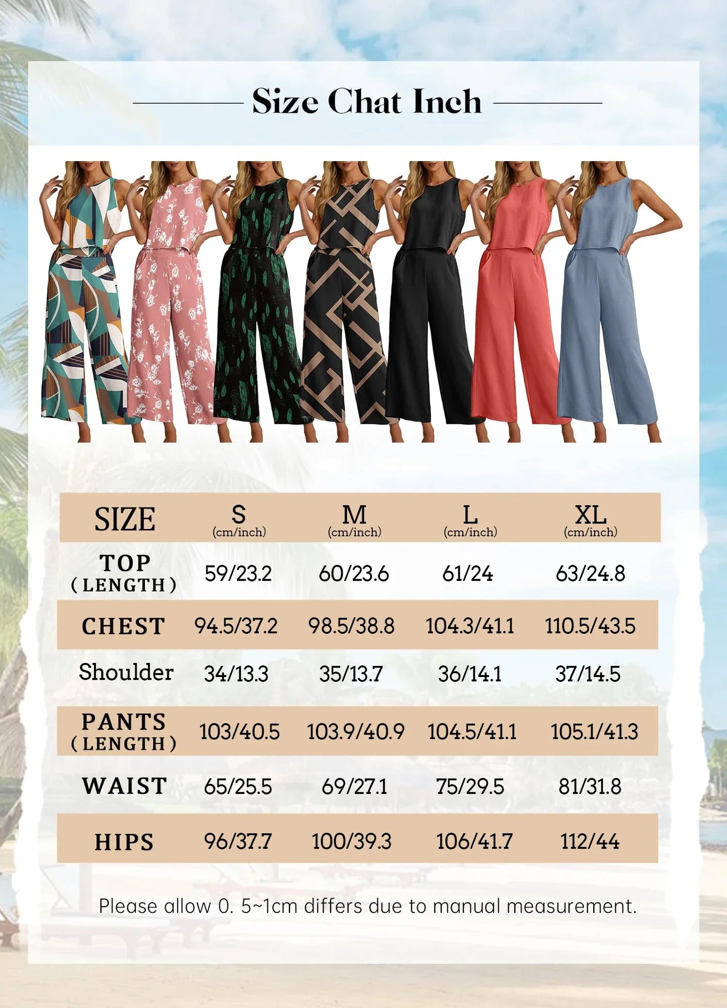 2024 Summer Women's Sleeveless Top And Long Pants Set Fashion Ladies Short Tank Top Daily Casual Ladies Long Wide Leg Pants