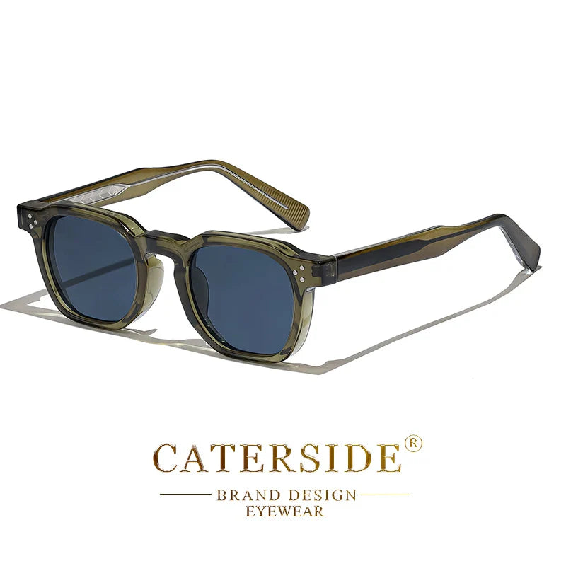 Retro Punk Men Sunglasses Small Frame Square Personalized Design Sun Glasses Women Travel Party Business Festival Gift