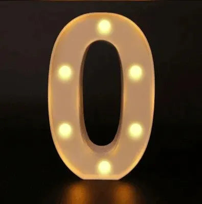 Alphabet LED Night Lights Number Letter Lamp 16cm