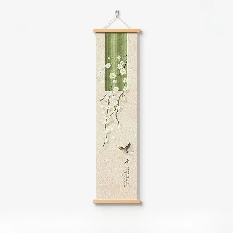 Zen Japanese Wall Hanging Tapestry – Vertical Canvas Art Decor