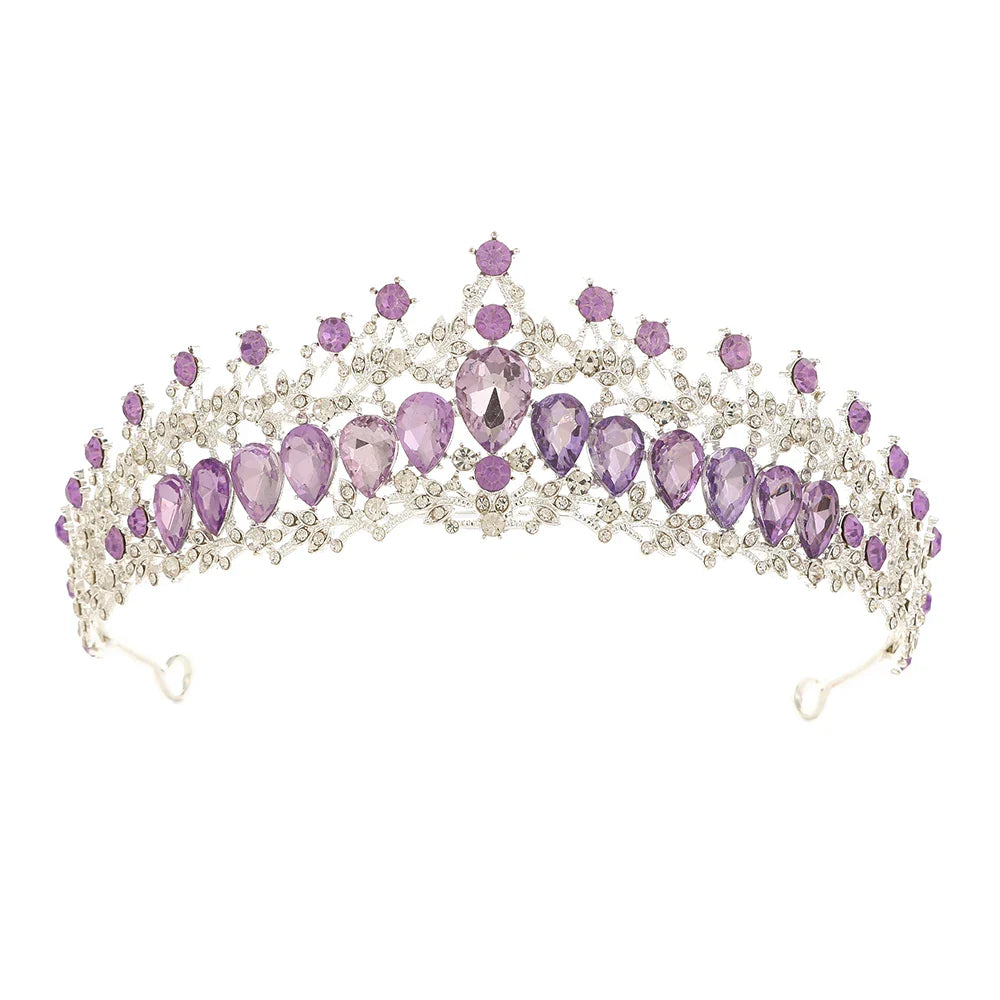 Fashion Gold Silver Color Crystal Rhinestone Tiara And Crowns For Princess Women Diadems Bridal Wedding Hair Accessories