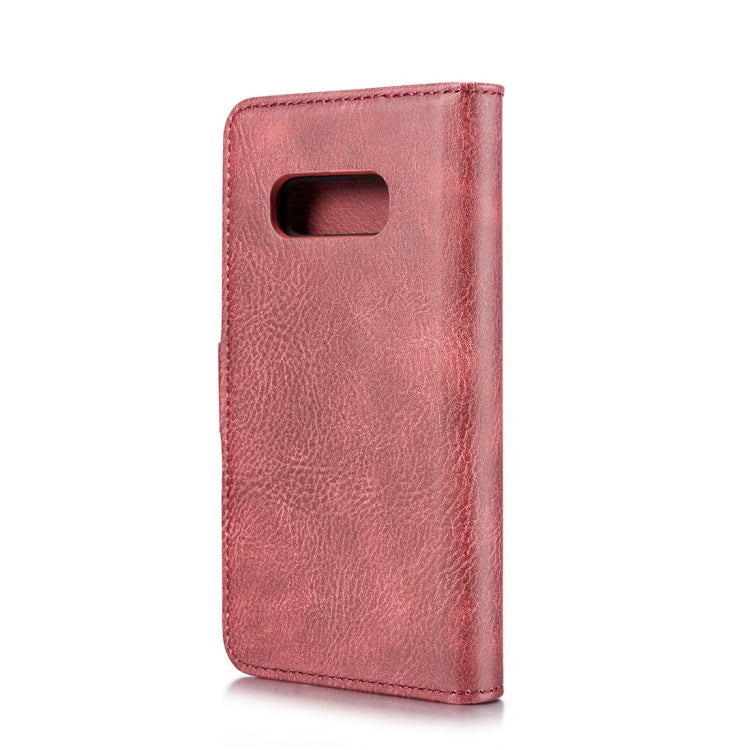 DG.MING Crazy Horse Texture Flip Detachable Magnetic Leather Case for Samsung Galaxy S10 E, with Holder & Card Slots & Wallet(Red)