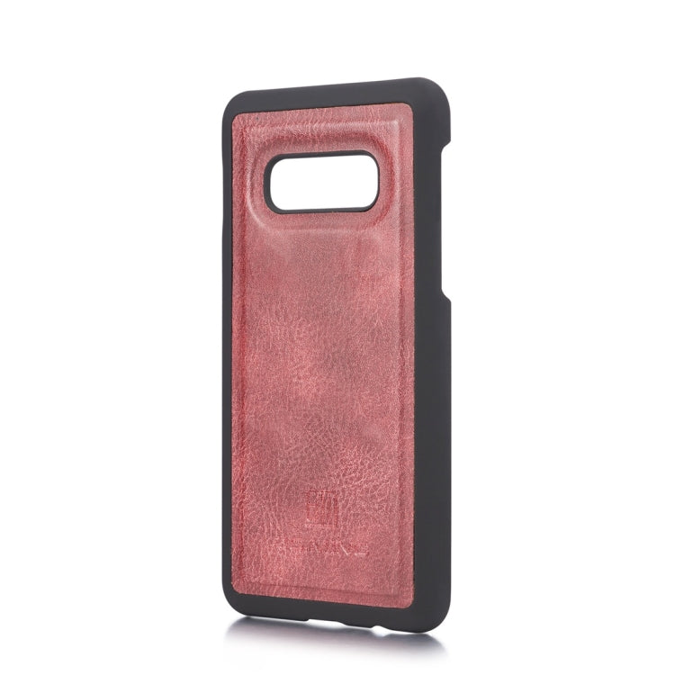 DG.MING Crazy Horse Texture Flip Detachable Magnetic Leather Case for Samsung Galaxy S10 E, with Holder & Card Slots & Wallet(Red)