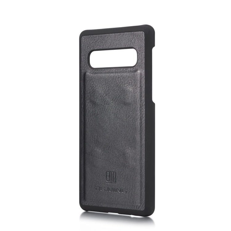 DG.MING Crazy Horse Texture Flip Detachable Magnetic Leather Case for Samsung Galaxy S10 Plus, with Holder & Card Slots & Wallet(Black)