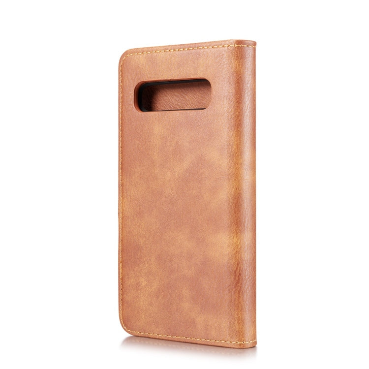 DG.MING Crazy Horse Texture Flip Detachable Magnetic Leather Case for Samsung Galaxy S10 Plus, with Holder & Card Slots & Wallet(Brown)