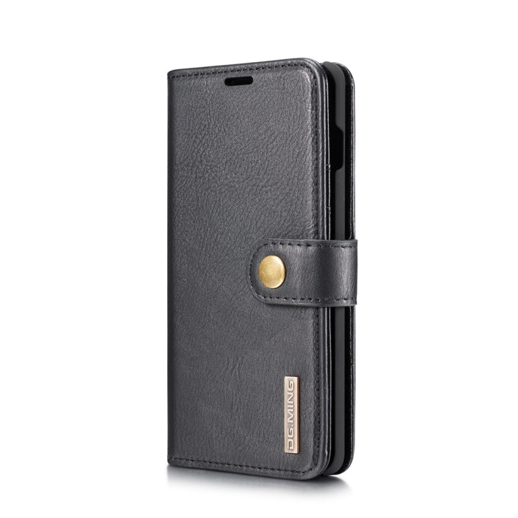 DG.MING Crazy Horse Texture Flip Detachable Magnetic Leather Case for Samsung Galaxy S10, with Holder & Card Slots & Wallet(Black)