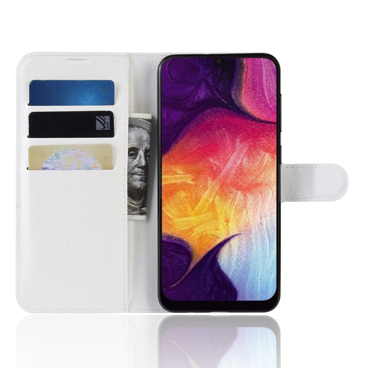 Litchi Texture Horizontal Flip Leather Case for Galaxy A50, with Wallet & Holder & Card Slots, For Galaxy A50 (1), For Galaxy A50  (1)