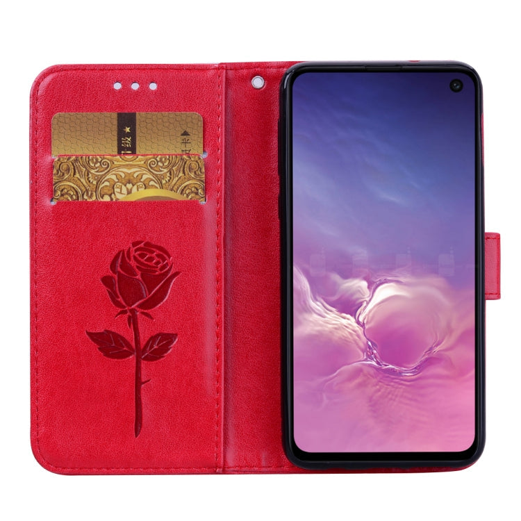 Rose Embossed Horizontal Flip PU Leather Case for Galaxy S10e, with Holder & Card Slots & Wallet, For Samsung Galaxy S10e, Galaxy S10e