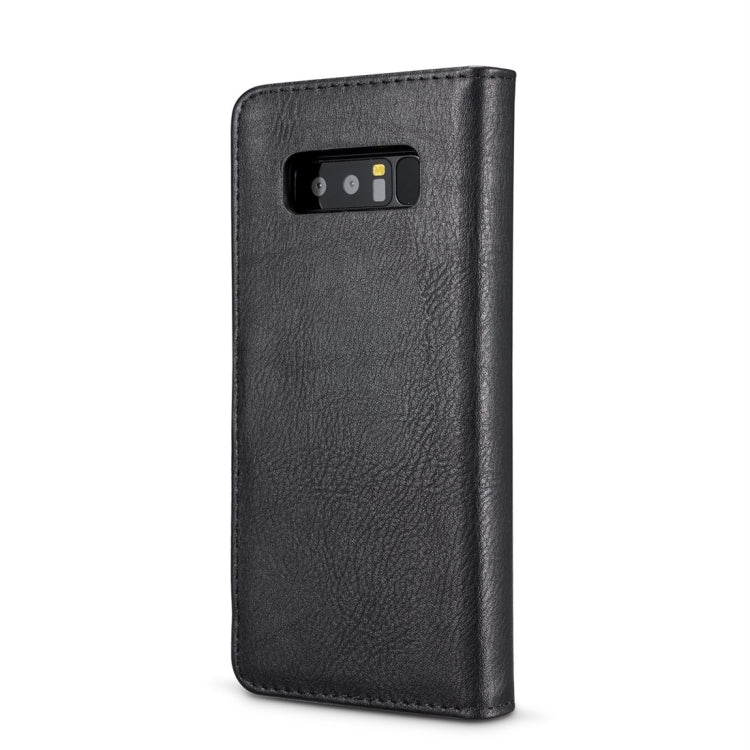 DG.MING for Galaxy Note 8 Crazy Horse Texture Horizontal Flip Detachable Magnetic Protective Case with Holder & Card Slots & Wallet (Black)