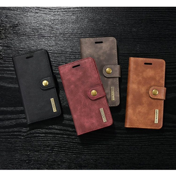 DG.MING for Galaxy Note 8 Crazy Horse Texture Horizontal Flip Detachable Magnetic Protective Case with Holder & Card Slots & Wallet (Red)