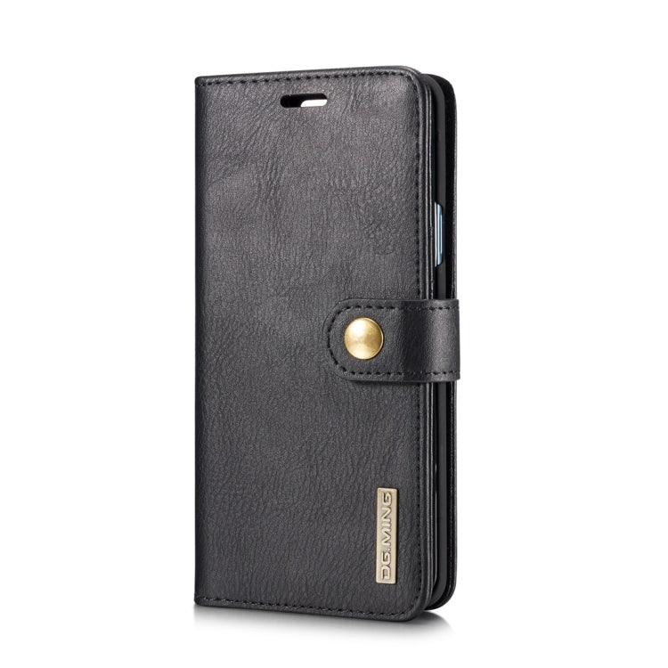 DG.MING for Galaxy S9+ Crazy Horse Texture Horizontal Flip Detachable Magnetic Protective Case with Holder & Card Slots & Wallet(Black)