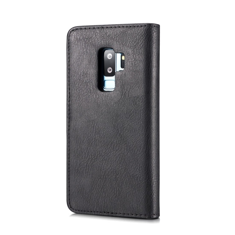 DG.MING for Galaxy S9+ Crazy Horse Texture Horizontal Flip Detachable Magnetic Protective Case with Holder & Card Slots & Wallet(Black)