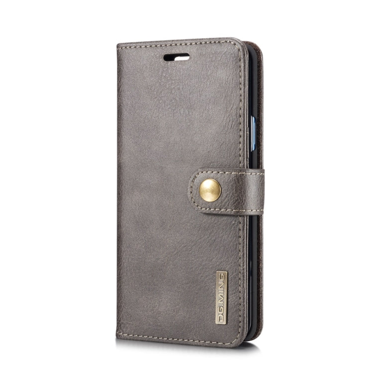 DG.MING for Galaxy S9+ Crazy Horse Texture Horizontal Flip Detachable Magnetic Protective Case with Holder & Card Slots & Wallet(Grey)