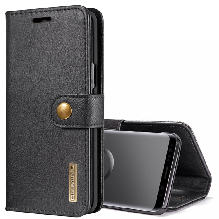 DG.MING for Galaxy S9 Crazy Horse Texture Horizontal Flip Detachable Magnetic Protective Case with Holder & Card Slots & Wallet, Galaxy S9