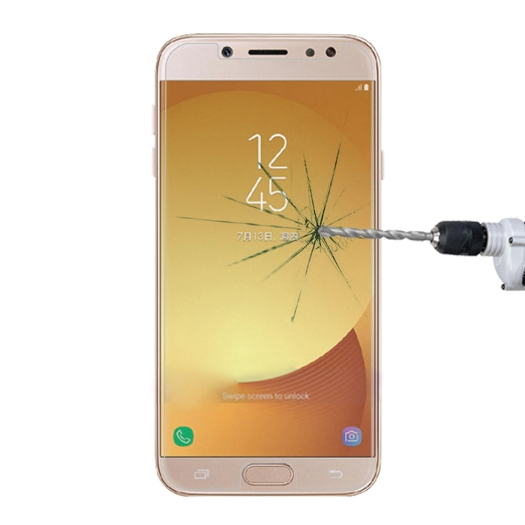 For Galaxy J7 (2017) (EU Version) 0.26mm 9H Surface Hardness 2.5D Explosion-proof Non-full Screen Tempered Glass Screen Film
