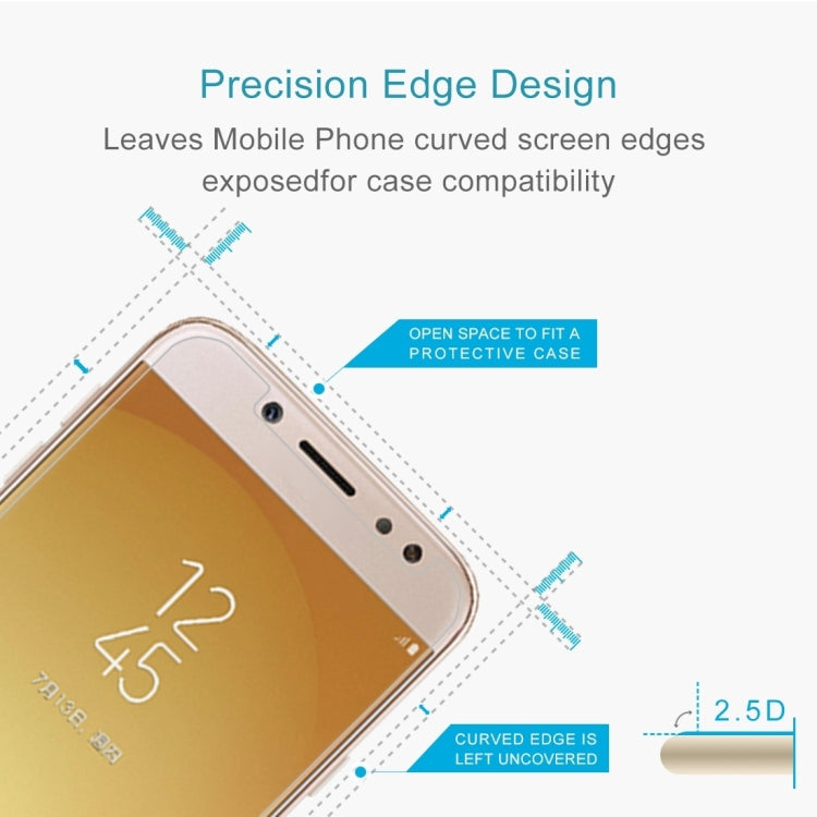 For Galaxy J7 (2017) (EU Version) 0.26mm 9H Surface Hardness 2.5D Explosion-proof Non-full Screen Tempered Glass Screen Film
