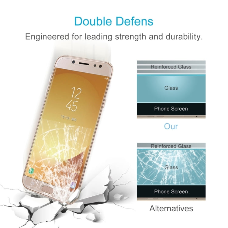 For Galaxy J7 (2017) (EU Version) 0.26mm 9H Surface Hardness 2.5D Explosion-proof Non-full Screen Tempered Glass Screen Film
