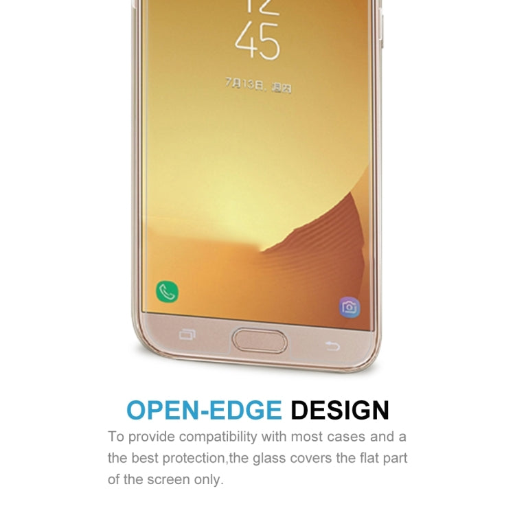 For Galaxy J7 (2017) (EU Version) 0.26mm 9H Surface Hardness 2.5D Explosion-proof Non-full Screen Tempered Glass Screen Film