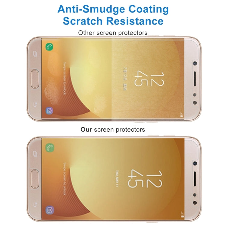 For Galaxy J7 (2017) (EU Version) 0.26mm 9H Surface Hardness 2.5D Explosion-proof Non-full Screen Tempered Glass Screen Film