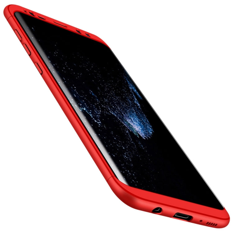 GKK for Galaxy S8 PC Three - paragraph Shield 360 Degrees Full Coverage Protective Case Back Cover(Red)