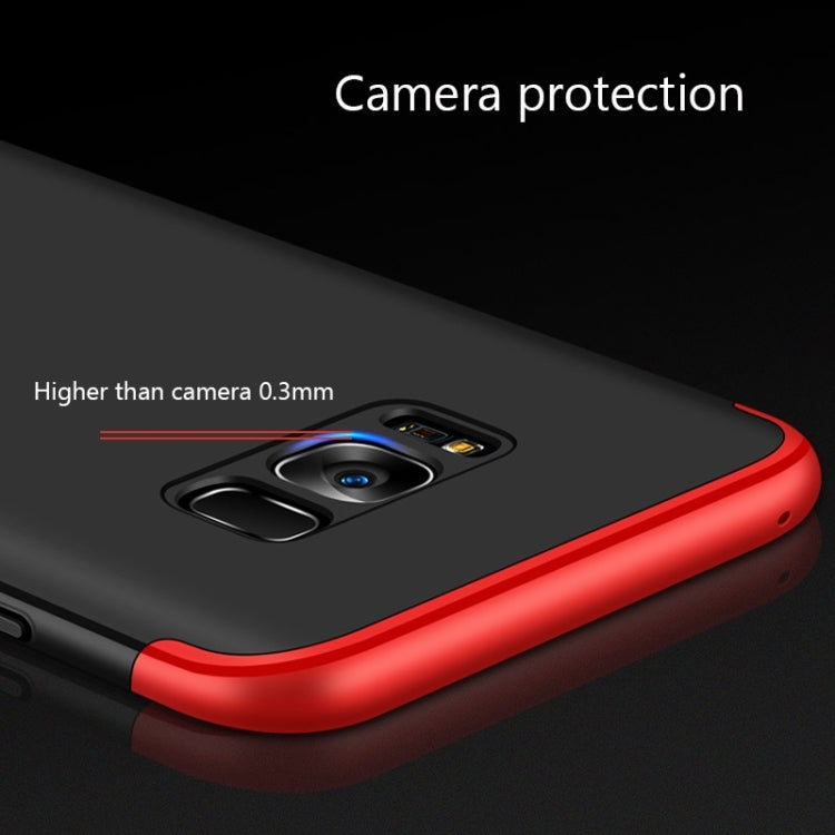 GKK for Galaxy S8 PC Three - paragraph Shield 360 Degrees Full Coverage Protective Case Back Cover(Red)
