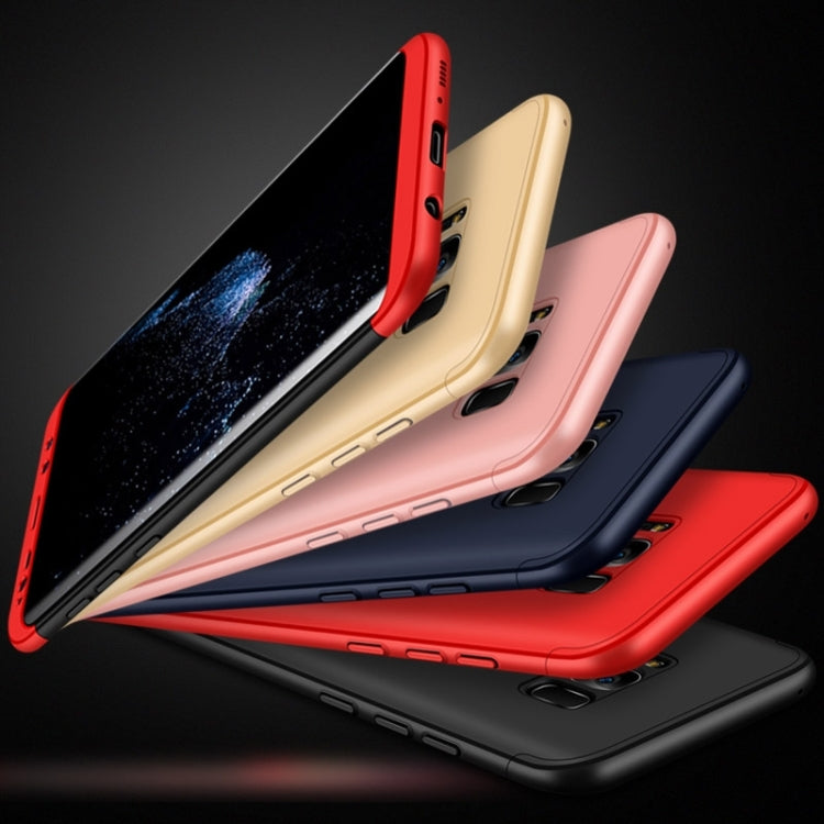 GKK for Galaxy S8 PC Three - paragraph Shield 360 Degrees Full Coverage Protective Case Back Cover(Red)