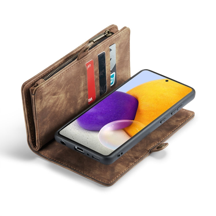 For Samsung Galaxy S10 CaseMe-008 Detachable Multifunctional Flip Leather Phone Case(Brown)