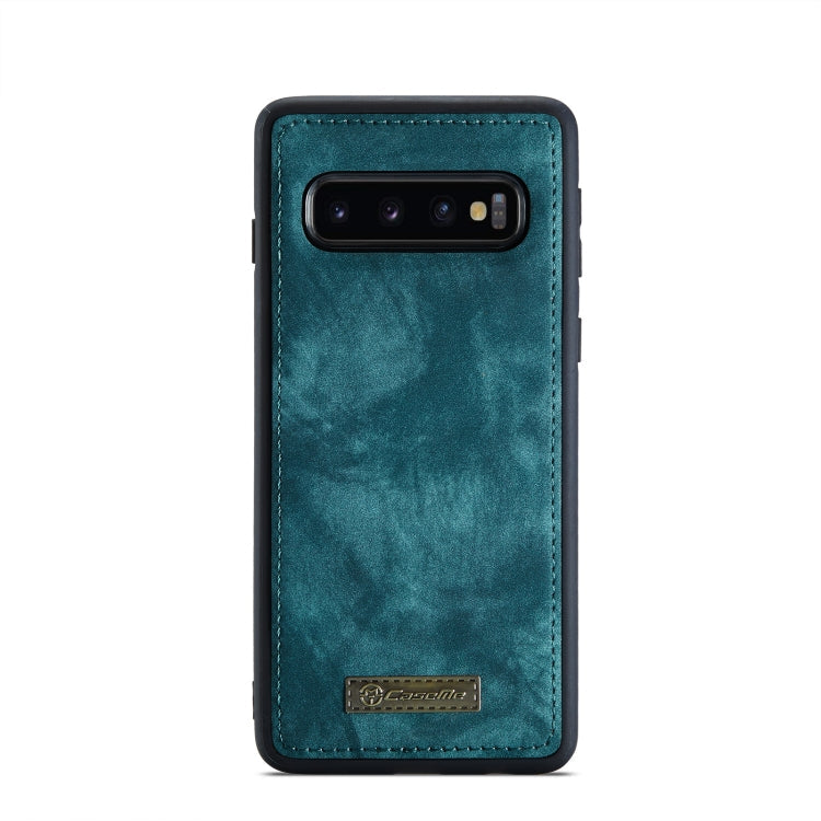 For Samsung Galaxy S10+ CaseMe-008 Detachable Multifunctional Flip Leather Phone Case(Blue)