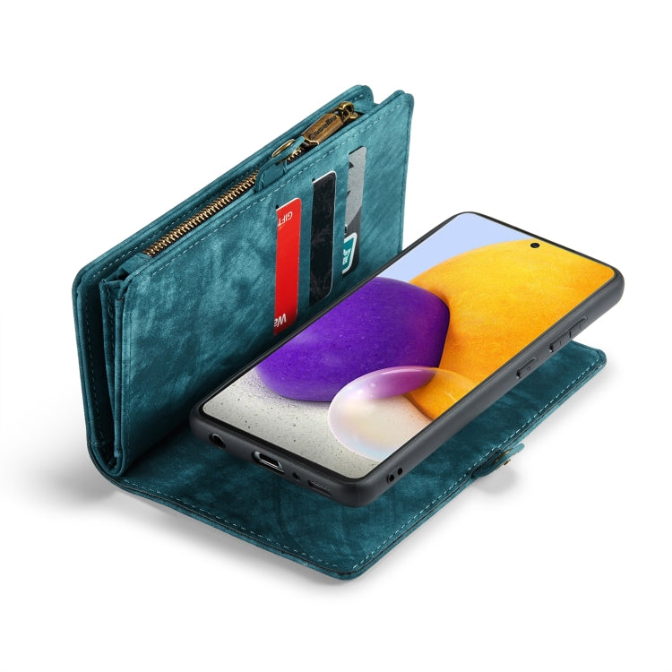 For Samsung Galaxy S10+ CaseMe-008 Detachable Multifunctional Flip Leather Phone Case(Blue)