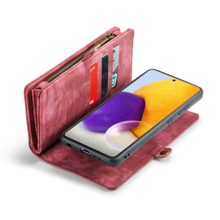 For Samsung Galaxy S10+ CaseMe-008 Detachable Multifunctional Flip Leather Phone Case(Red)