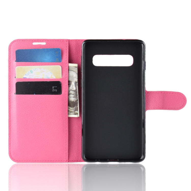 Litchi Texture Horizontal Flip Leather Case for Galaxy S10 , with Wallet & Holder & Card Slots, Galaxy S10, For Galaxy S10