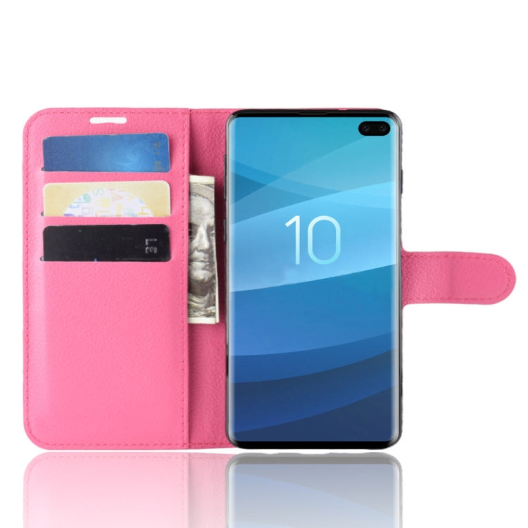 Litchi Texture Horizontal Flip Leather Case for Galaxy S10 , with Wallet & Holder & Card Slots, Galaxy S10, For Galaxy S10
