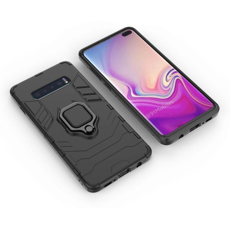 PC + TPU Shockproof Protective Case for Samsung Galaxy S10 Plus, with Magnetic Ring Holder, For Samsung Galaxy S10 Plus, For Galaxy S10 Plus