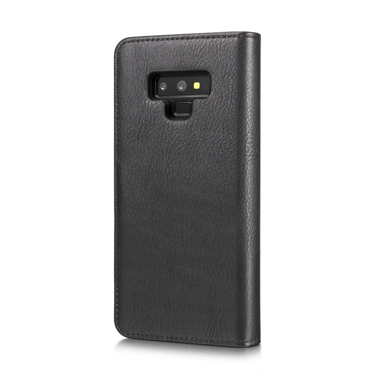 DG.MING Crazy Horse Texture Flip Detachable Magnetic Leather Case for Galaxy Note 9, with Holder & Card Slots & Wallet(Black)
