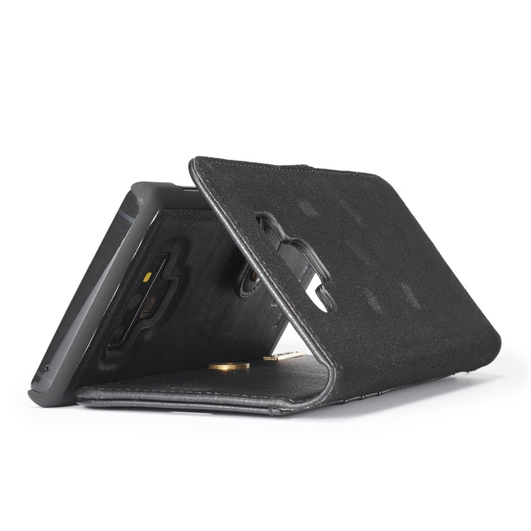 DG.MING Crazy Horse Texture Flip Detachable Magnetic Leather Case for Galaxy Note 9, with Holder & Card Slots & Wallet(Black)