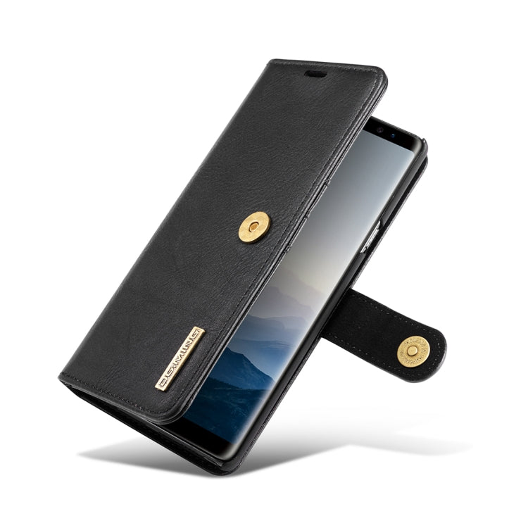 DG.MING Crazy Horse Texture Flip Detachable Magnetic Leather Case for Galaxy Note 9, with Holder & Card Slots & Wallet(Black)