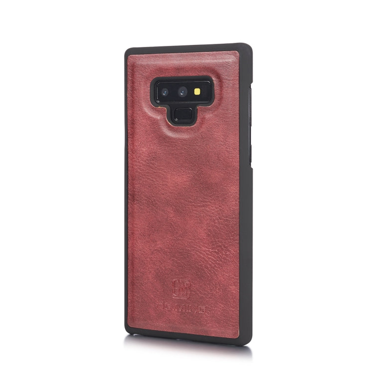 DG.MING Crazy Horse Texture Flip Detachable Magnetic Leather Case for Galaxy Note 9, with Holder & Card Slots & Wallet(Red)