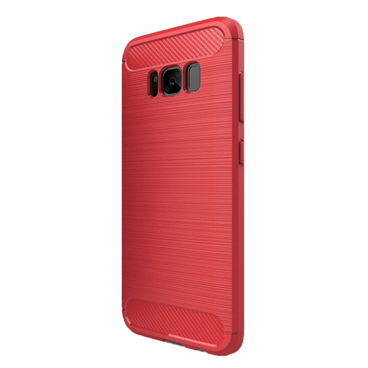 For Galaxy S8 Brushed Carbon Fiber Texture Shockproof TPU Protective Cover Case, For Samsung Galaxy S8, For Galaxy S8