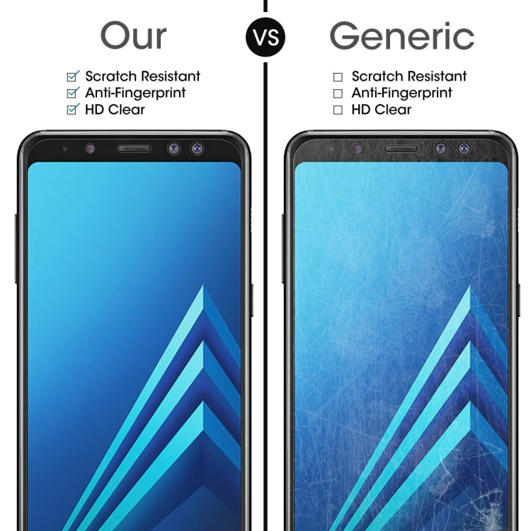For Galaxy A8+ (2018) 0.26mm 9H Surface Hardness 2.5D Curved Edge Tempered Glass Screen Protector