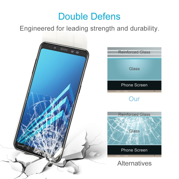 For Galaxy A8+ (2018) 0.26mm 9H Surface Hardness 2.5D Curved Edge Tempered Glass Screen Protector