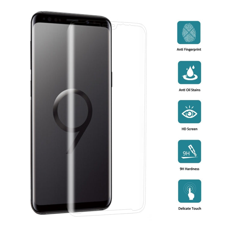For Galaxy S9+ 9H Surface Hardness 3D Curved Edge Anti-scratch Full Screen HD Tempered Glass Screen Protector, For Galaxy S9+