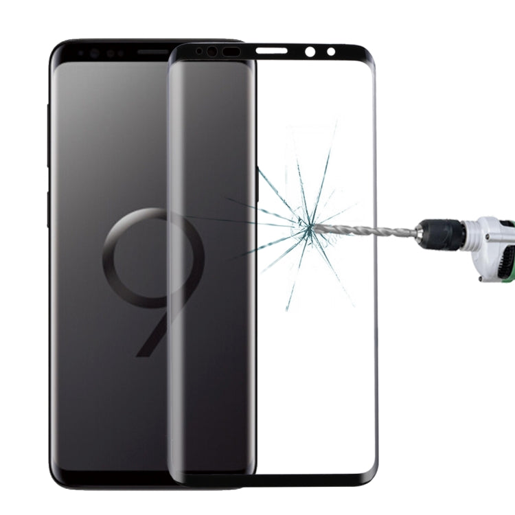 For Galaxy S9+ 0.33mm 9H Surface Hardness 3D Curved Edge Anti-scratch Full Screen HD Full Glue Glass Screen Protector, For Galaxy S9+