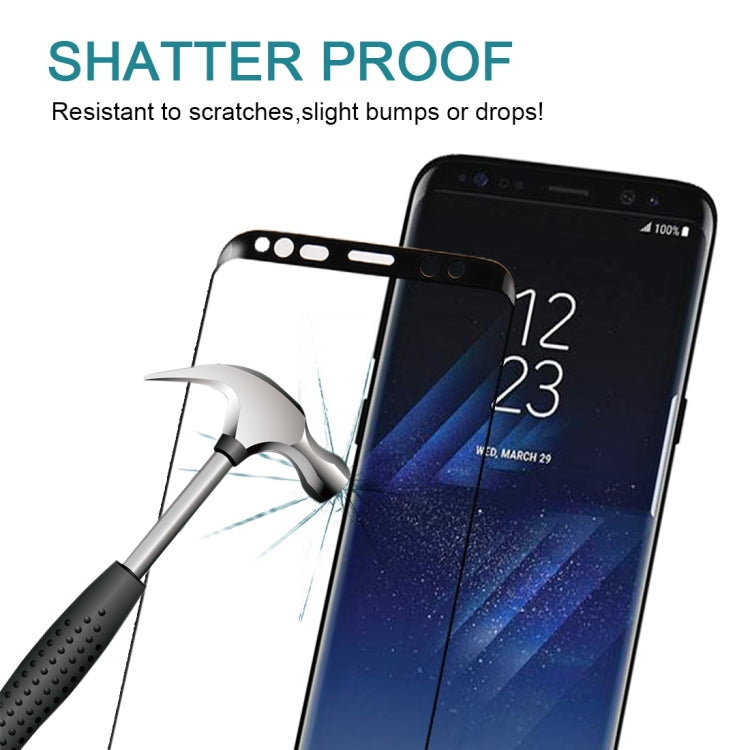 For Galaxy S8+ / G955 0.26mm 9H Surface Hardness 3D Curved Silk-screen Full Screen Tempered Glass Screen Protector with Fully Adhesive, For Galaxy S8+ / G955 Adhesive