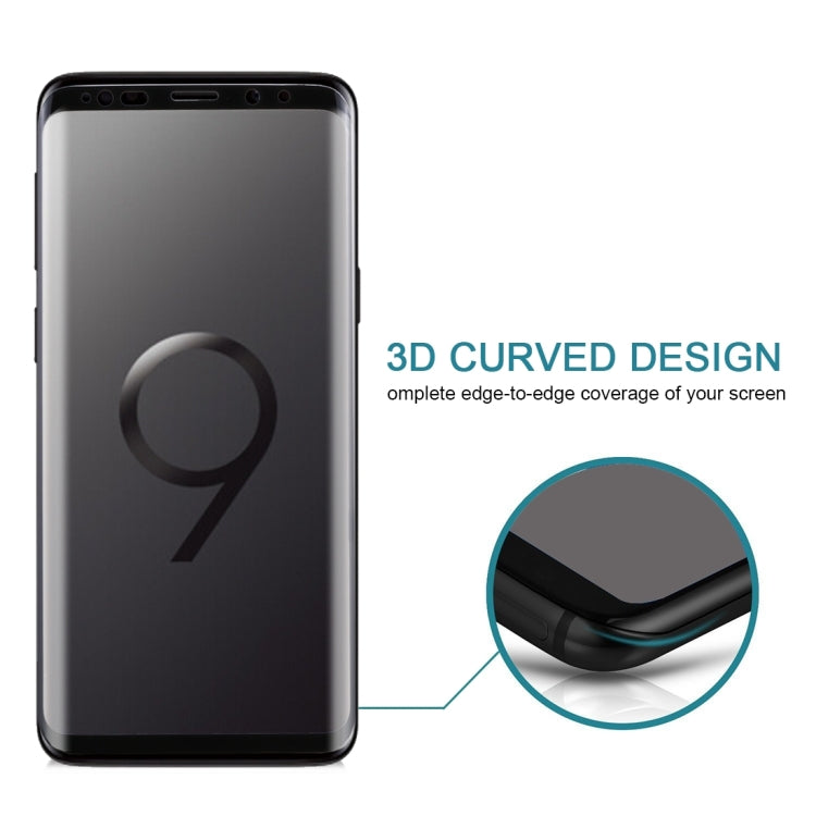 25 PCS For Galaxy S9 Plus 9H Surface Hardness 3D Curved Edge Anti-scratch Full Screen HD Tempered Glass Screen Protector, For Galaxy S9 Plus